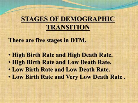 Demographic transition model | PPTX