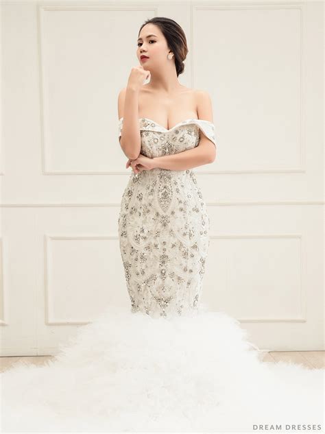 Rhinestones Embellished Mermaid Wedding Dress (#Breshawn) | Dream Dresses by P.M.N.