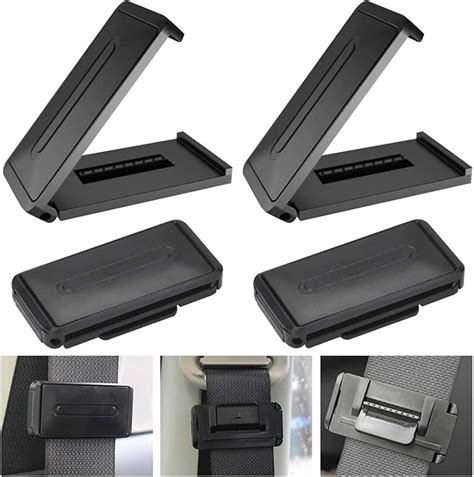 NUDFSY Seat Belt Clip, 4 PCS Seat Belt Adjuster, Universal Car Seat Belt Clips Adjuster Car ...