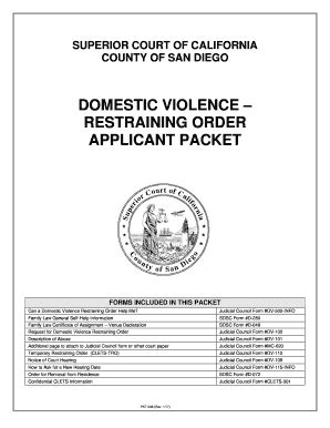 Fillable Online sdcourt ca Judicial Council Form #DV-500-INFO - sdcourt ...