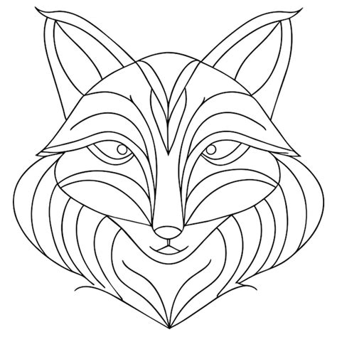 Coloring page for adults mandald wolf image white background clean line ...