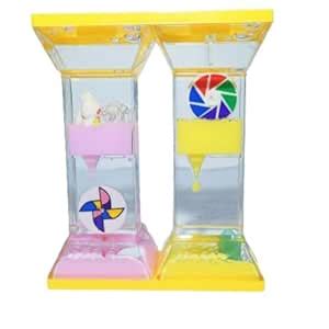 Dual Drop Hourglass Water Timer with Float and Rotating Wheel ...