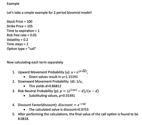 Image result for Binomial options pricing model Formula