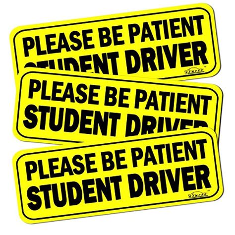 Buy GAMPRO Set of 3 Sign Car Stickers Student Driver Sign Magnet Highly ...
