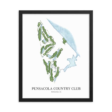 Pensacola Country Club | Golf Course Map, Personalized Golf Art, Golf ...