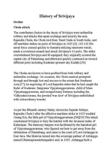 History of Srivijay 1 - Jeni - History of Srivijaya Decline Chola ...