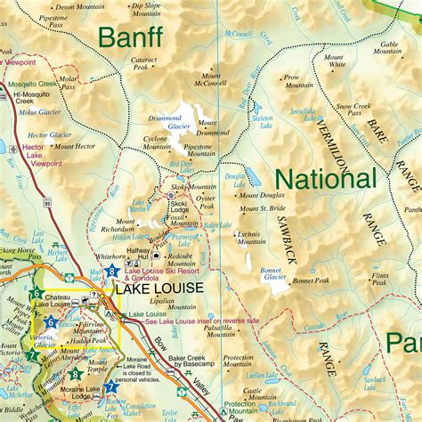 Banff National Park Map | Gem Trek Maps
