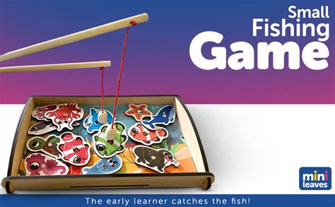 Buy Mini Leaves Wooden Magnetic Fishing Game - Fish Toys for Kids with ...