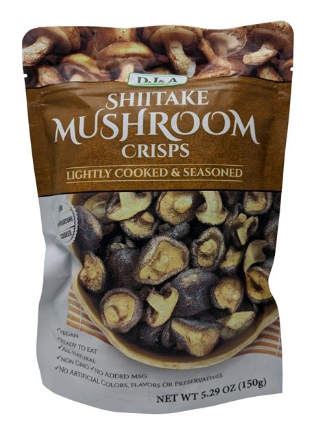 DJ & A Shiitake Mushroom Crisps Lightly Cooked & Seasoned 5.29 OZ in ...