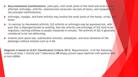 Differential diagnosis of musculoskeletal involvement in rheumatoid arthritis, sle, and systemic ...