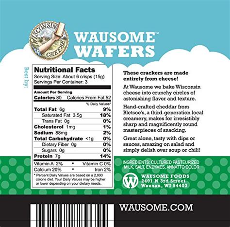 Buy Wausome Wafer Cheese Crisps Pouches (Classic Mix: Cheddar & Colby ...