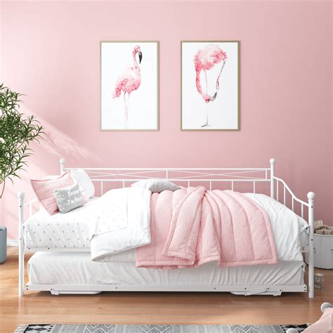 Buy BTMWAY Twin Size Metal Daybed with Trundle Included, Twin Trundle ...