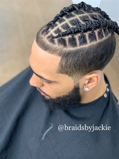 Pin by braidsbyjackie on Braids man bun | Braids for short hair, Cool ...