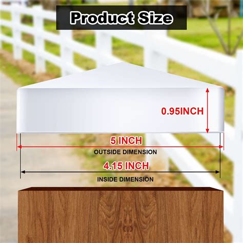 Pyramid White PVC Post Top Caps, Fence Post Caps, | Ubuy India