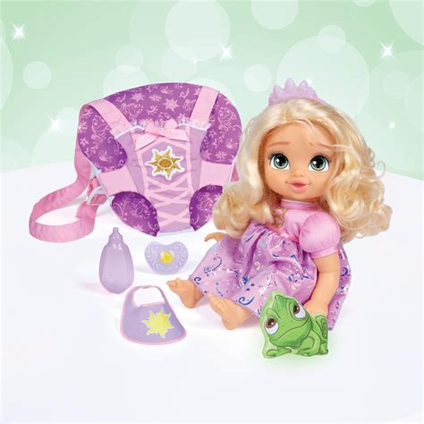 Buy Disney Princess Rapunzel Baby Doll Deluxe with Tiara, Carrier ...