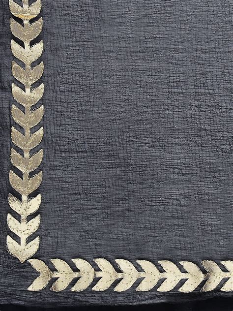 Black Chiffon Dupatta with Gotta Patti Work. Dupatta Bazaar