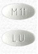 Pill Finder: LU M11 White Elliptical / Oval - Medicine.com