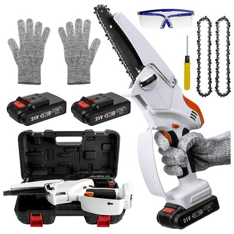 Buy Mini Chainsaw 6-Inch Cordless Electric Chainsaw with 2 x 1.5AH ...