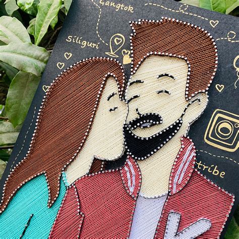 Buy Birthday Gift String Art Nameplate For Couples Online On Zwende