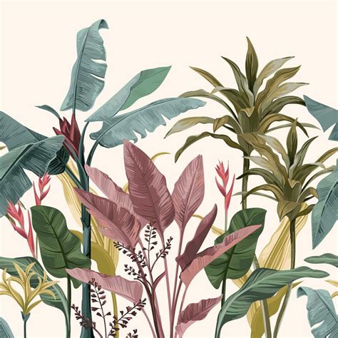 Vibrant Tropical Trees Wallpaper - Magicdecor®