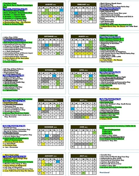 Notre Dame International High School Calendar 2025-2026