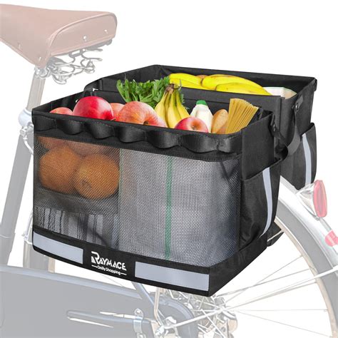 RAYMACE 2Pack Bike Grocery Panniers for Bicycles and Ebikes,Bike Rack ...