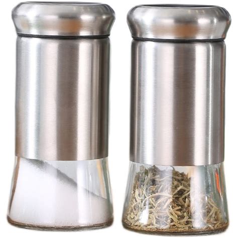 Buy ONICORN® Salt and Pepper Shaker Stainless Steel Shells with Glass ...