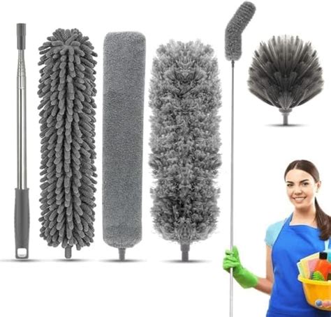 MosQuick®2 pc Washable Covers Ceiling Cleaning Brush with Long Handle ...