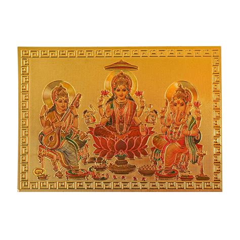 Hawai Small Pocket Size Ganesh Lakshmi Saraswati Poster Sticker for ...