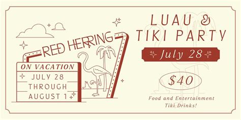 LUAU & TIKI NIGHT at Hotel Herringbone, Hotel Herringbone, Waco, 28 ...