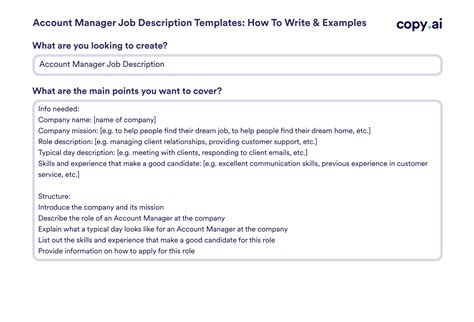 Account Manager Job Description Templates: How To Write & Examples