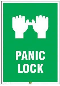 Mr. SAFE Panic Lock In Hard Plastic Laminated A5 (6 inch X 8 inch ...