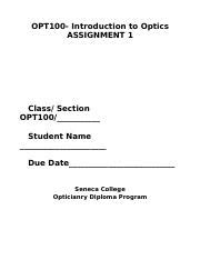 Opt Course Assignments 的图像结果