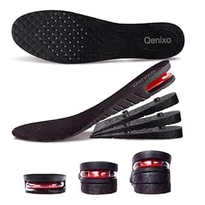 Qenixo Height Increase Shoe Insoles Air Cushion 3-Layer 2.75 inch /7cm ...
