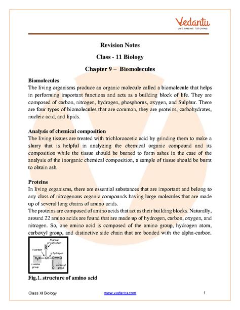 Cbse class 11 biology notes chapter 9 - Revision Notes Class - 11 ...