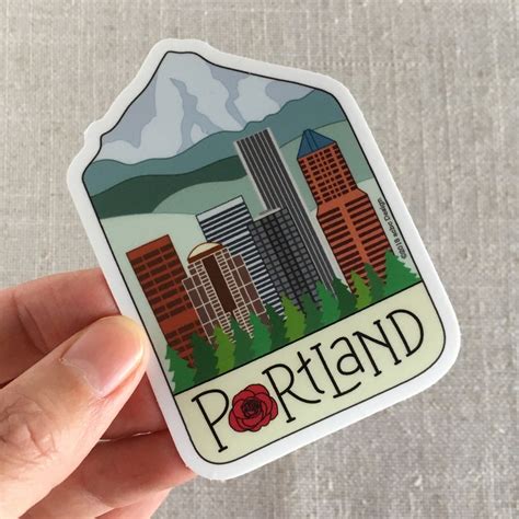 Portland City Vinyl Sticker / Downtown Portland Oregon Sticker - Etsy India