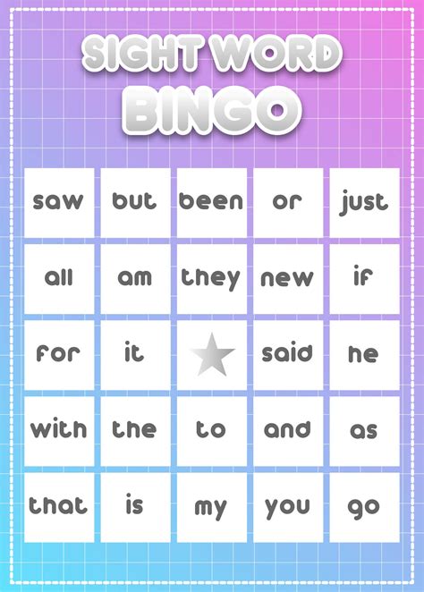 Sight Word Bingo Cards - 10 Free PDF Printables | Printablee