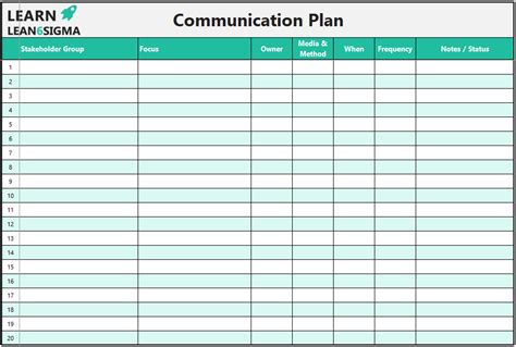 Communication Plan Template Example 的图像结果
