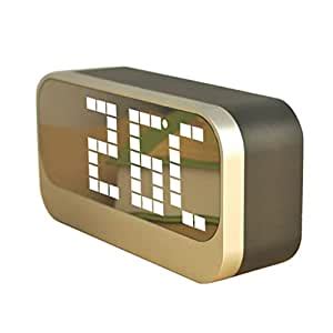 Buy IndyDukaan Portable Mirror Alarm Clock Calendar Night Light Digital ...