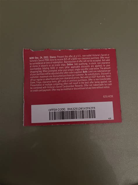 $25 off $100 code : r/VictoriasSecret