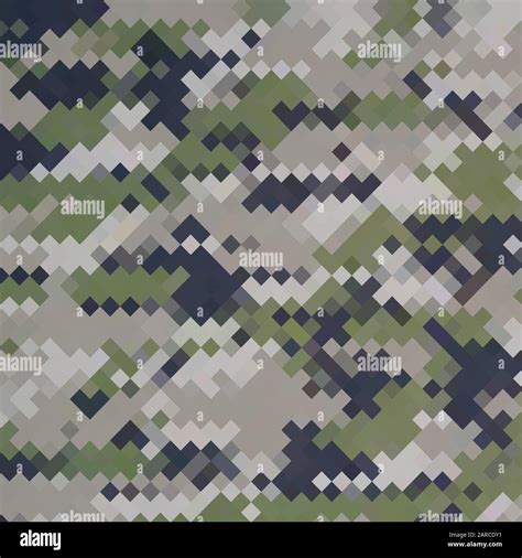 Urban Camouflage Background. Army Military Pattern. Green Pixel Fabric ...