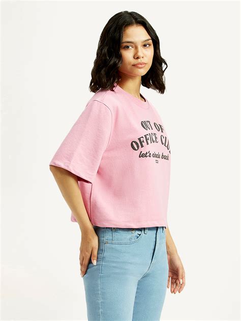 Women's Typographic Print Relaxed Fit T-shirt – Levis India Store
