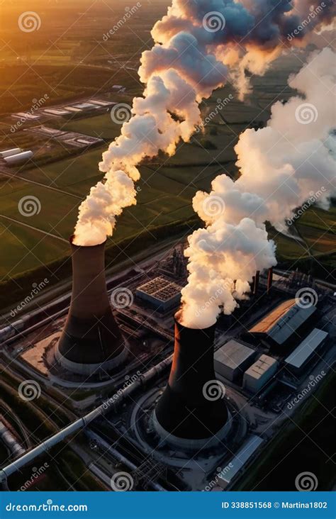 Working Power Stations. stock illustration. Illustration of environmental - 338851568