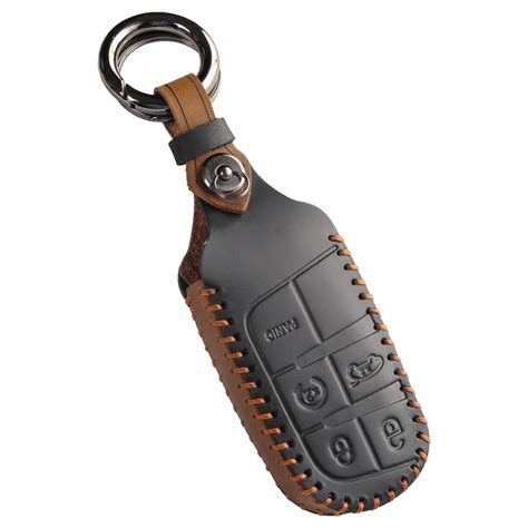 Remote Key Fob Leather Cover Protector Case Holder Fits for Dodge ...
