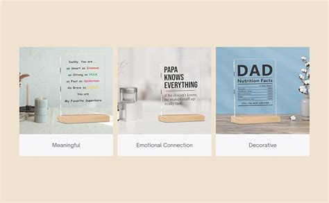 Giftplease Father's Day Gift Father's Love Knows Plaque with Wood Stand ...