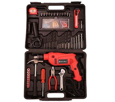 Buy Harshiv GSB 600 RE 13mm 600 Watt Corded Smart Drill Kit | Powerful ...