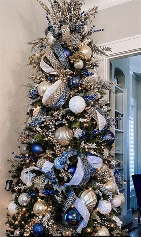 Blue and Silver Christmas Tree Decorations