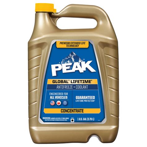 PEAK, Concentrated, 1 gal Container Size, Antifreeze Coolant - 48ZE69 ...