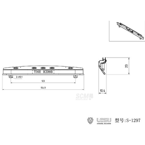 scm-modellbau - Lesu Dachlampenbügel hinten Tamiya LKW 1:14 Scania R ...