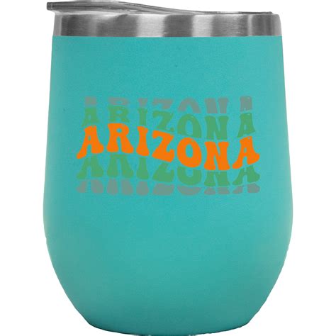 Arizona, US State Themed, Groovy Retro Wavy Text Merch Gift, Mint 12oz ...